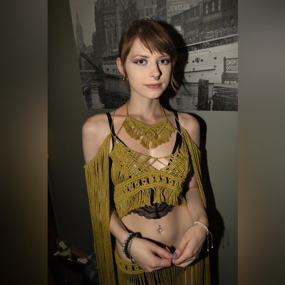 Handmade Macrame Crochet Dress - Picture 13 of 14